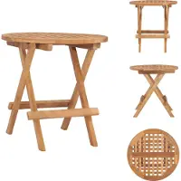 vidaXL Table de jardin pliante 50x50x50 cm teck massif - Tables de jardin