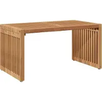 Syfax Table d'appoint de jardin Marron 70 x 37,5 x 35,5 cm