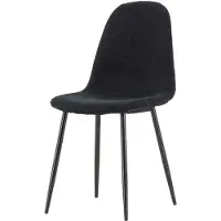 Furnlux Classic FURNLUX Chaise de salle à manger Polar Black 44cm / Hauptfarbe : Schwarz / Abmessungen : 44 x 53 x 88 cm