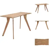 vidaXL Table à manger 120 x 58 x 76 cm en bois massif d'acacia - Tables à manger