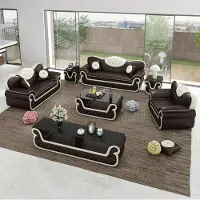 JV Möbel Ensemble de canapés 3+1+1 places Canapé Coussin Moderne JVmoebel