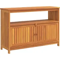 DKD Home Decor Table console de jardin 110x35x75 cm bois massif d'acacia