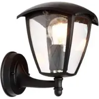 Silamp Lanterne Murale Extérieure Noire pour Ampoule E27