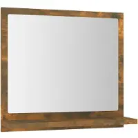 Syfax Miroir de bain Chêne fumé 40x10,5x37 cm Bois d'ingénierie