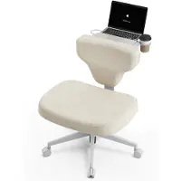 NEWTRAL Freedom-X FP Chaise de méditation sans accoudoirs avec plateau d'ordinateur portable réglable pour la maison et le bureau Abricot
