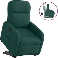 Syfax Fauteuil inclinable vert foncé tissu