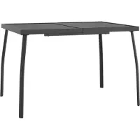 Syfax Table de jardin anthracite 110x80x72 cm Treillis d'acier