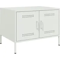 Syfax Table basse blanc 68x50x50,5 cm acier