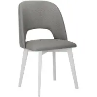 Mirjan 24 Chaise de salle à manger rembourrée AFTON 7 - blanc / gris