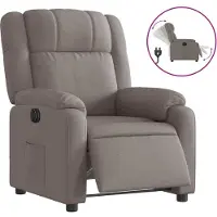 Syfax Fauteuil inclinable électrique Taupe Tissu