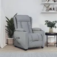 Prolenta Maison Exclusive - Fauteuil relax électrique gris clair tissu