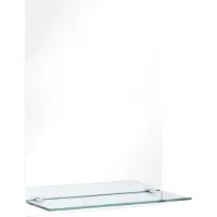 Syfax Miroir mural avec étagère 40x60 cm Verre trempé