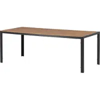 Furnlux Classic FURNLUX Outdoor Table à manger Break Marron Et Noir 90cm / Couleur principale : Marron / Dimensions : 90 x 205 x 74 cm