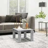 Prolenta Maison Exclusive - Table d'appoint gris béton 50x50x35 cm Matériau dérivé du bois