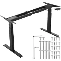 StarTech.com **Piétement de bureau - Double moteur Réglable en hauteur 65-129 cm - Réglable en longueur 110-178 cm - Piètement de table électrique - Base ergonomique - 3 positions - Noir uniquement**