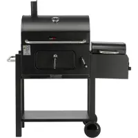 Paymali Barbecue au charbon de bois Deluxe avec fonction fumage 112x62x121cm ( Smoker ) 35kg
