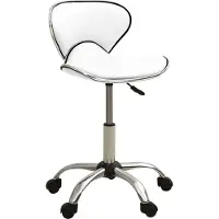 Syfax Chaise de bureau Blanc Similicuir