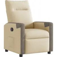 Syfax Fauteuil inclinable Crème Tissu