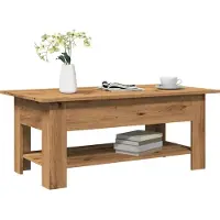 vidaXL Meuble Table basse Chêne Artisan 102x55x42 cm Bois composite - Tables basses 856797