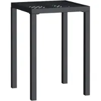 Syfax Table de jardin anthracite 50x50x72 cm acier