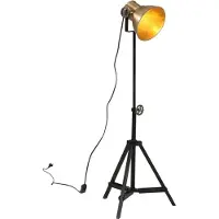Syfax Lampadaire 25 W laiton antique 35x35x65/95 cm E27