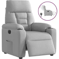 Syfax Fauteuil inclinable électrique gris nuage tissu