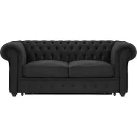 Wintech Chesterfield Max Borneo – Canapé deux places convertible-Velluto 20-black