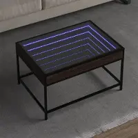Prolenta Maison Exclusive - Table basse avec LED Infinity aspect chêne brun 70x50x41 cm