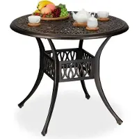 Northix Table de jardin antique avec trou pour parasol