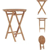 vidaXL Table de jardin pliante 60 cm teck massif - Tables de jardin