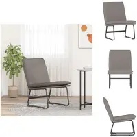 vidaXL Fauteuil lounge Taupe 52x75x76 cm Tissu - Fauteuil