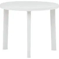 Syfax Table de jardin Blanc 89 cm Plastique
