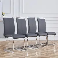 Sweiko chaise cantilever (chaise de salle à manger, 4 pièces), assise rembourrée, structure en métal, chaise supportant jusqu'à 150 kg