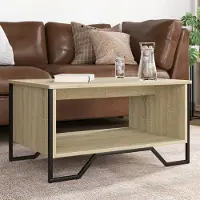 Prolenta Maison Exclusive - Table basse Chêne Sonoma 75x51x40 cm Matériau dérivé du bois