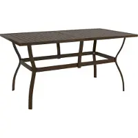 Syfax Table de jardin Marron 140x80x72 cm Acier