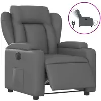 Syfax Fauteuil inclinable électrique Gris Similicuir