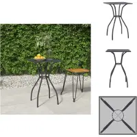 vidaXL Table de jardin anthracite 50x50x72 cm Grille en acier - Tables de jardin