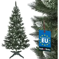 KOTARBAU Arbre de Noël artificiel Neige 220 cm Sapin Diamant Artificiel avec support plastique Arbre de Noël