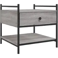 Syfax Table basse sonoma gris 50x50x50 cm bois d'ingénierie
