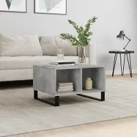 Prolenta Maison Exclusive - Table basse gris béton 60x50x36,5 cm Matériau dérivé du bois