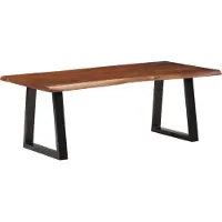 Syfax Table basse marron miel 110x55x40 cm bois massif d'acacia