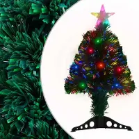 Prolenta Maison Exclusive - Sapin de Noël pré-illuminé avec support et LED, 64 cm, fibre de verre