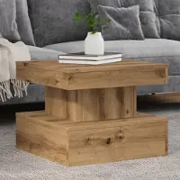 vidaXL 2025 cloris Table basse avec lampes LED Chêne Artisan 50x50x40 cm - Tables basses Sale3705639 1parcel