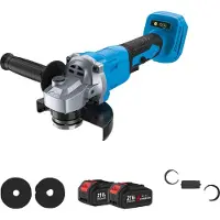 OEM Meuleuse d'angle, moteur sans balais, vitesse réglable, 2 batteries, EU