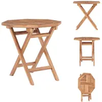 vidaXL Table de jardin pliante 45x45x45 cm Teck massif - Tables de jardin