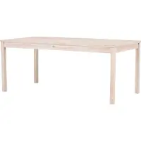 Furnlux Classic FURNLUX Table de salle à manger Kenia Beige 90cm / Couleur principale : Beige / Dimensions : 90 x 180 x 75 cm