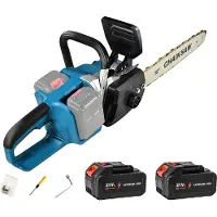OEM Tronçonneuse électrique, guide-chaîne de 18 pouces, vitesse de chaîne élevée, avec 2 batteries