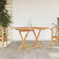 The Living Store Table de jardin pliante 120x120x75 cm teck massif