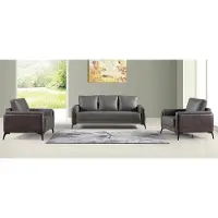 JV Möbel Ensemble de canapés 3+1+1 places design Canapés rembourrés Canapé cuir Relax Moderne