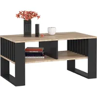Akord Table Basse Rockford Chêne Sonoma/Noir 92X53X45
